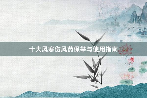 十大风寒伤风药保举与使用指南